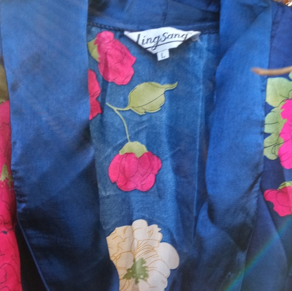 🌺🌻🌹Floral Négligé Robe with Tie Up - Picture 11 of 12